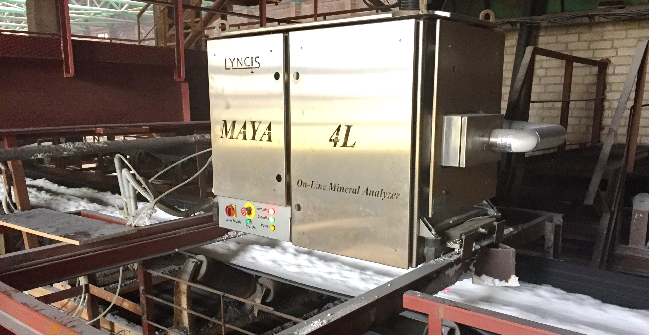 fertilizers analyzer potash chemical analyzer over conveyor belt