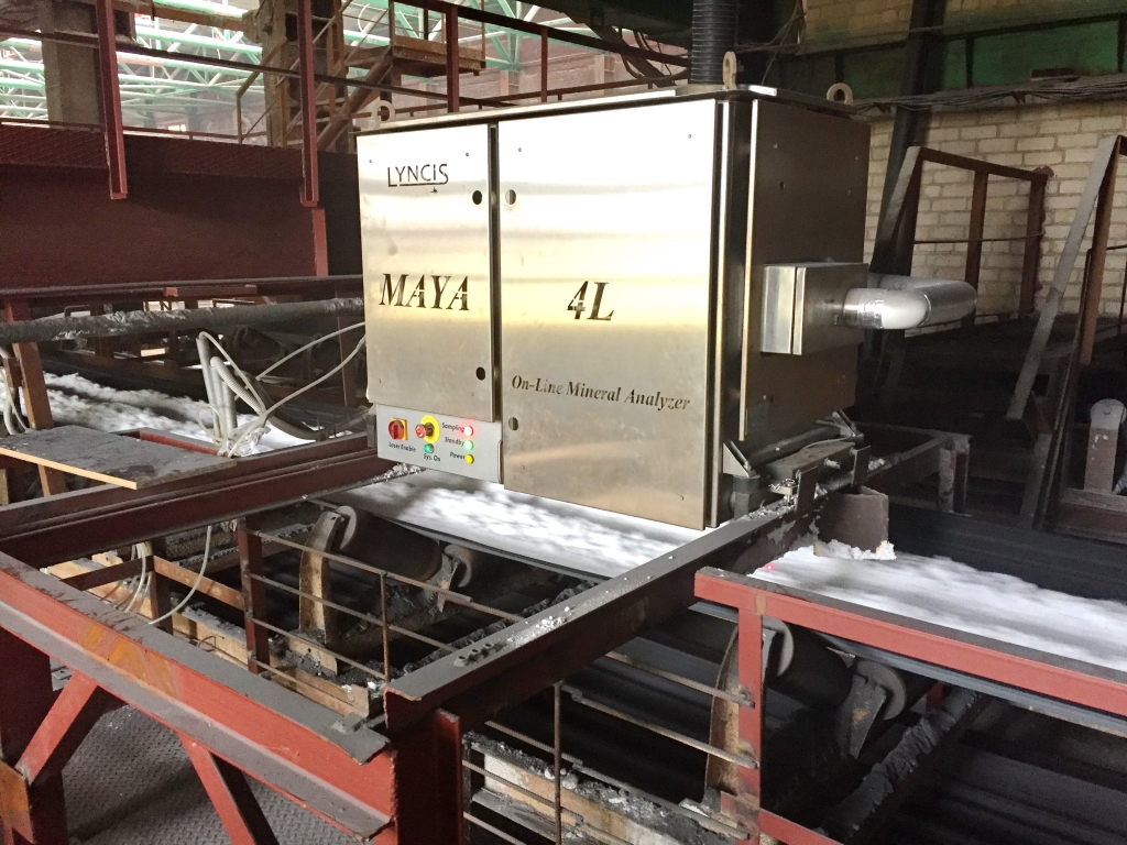 cross belt analyzer r online elemental analyzer on production conveyor in potash plant